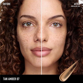 bareMinerals dispenser detail highlighting easy pump for controlled application