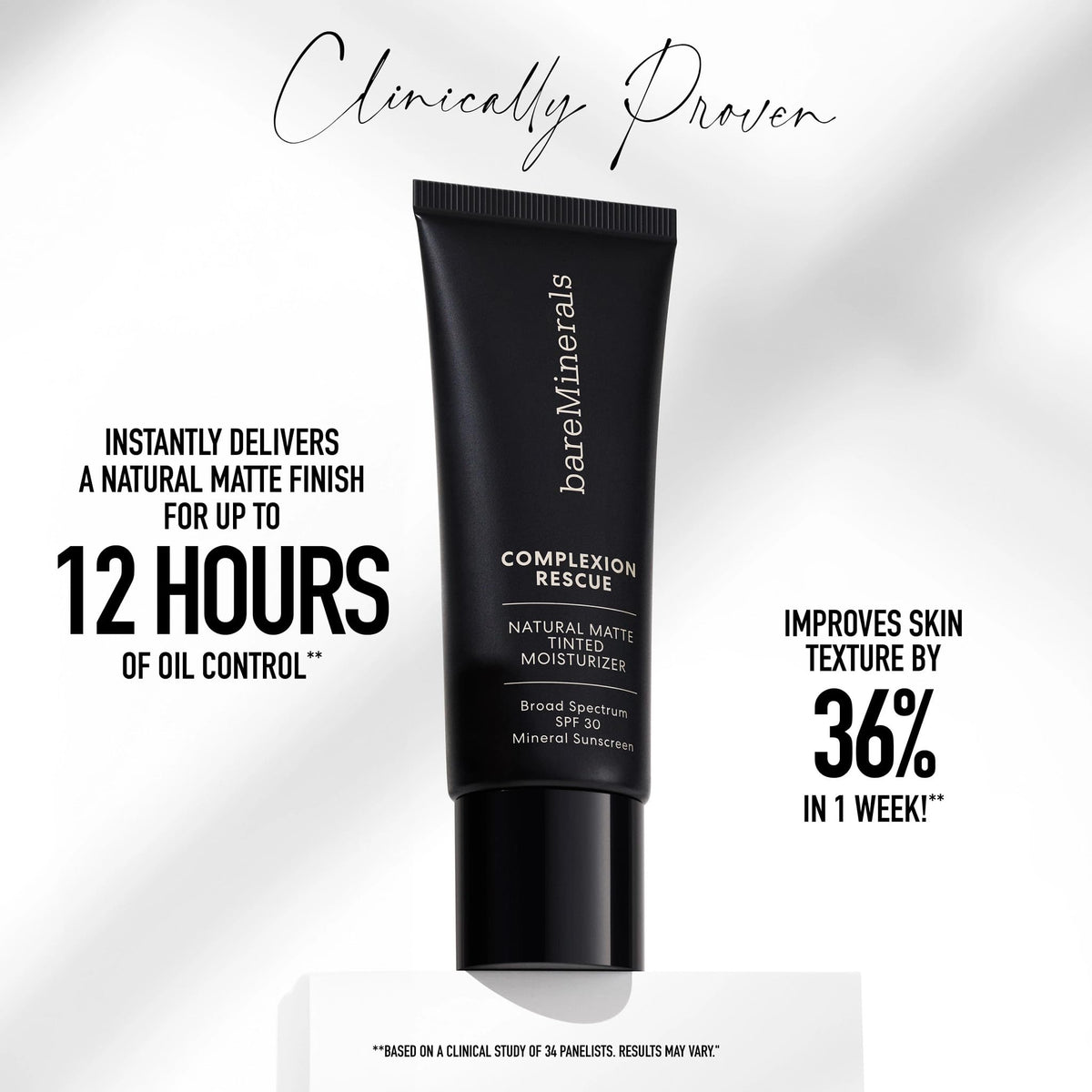 bareMinerals swatches on skin showing coverage and blendability