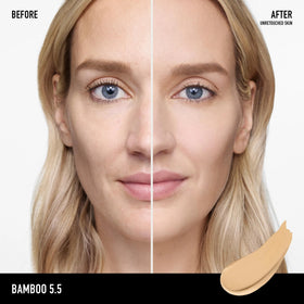bareMinerals close-up texture demonstrating lightweight matte finish