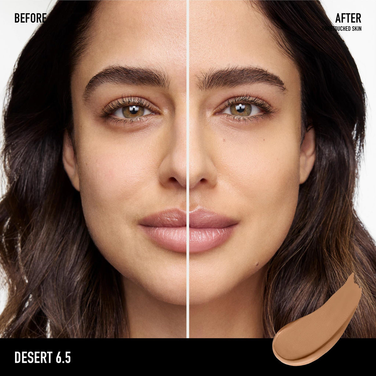 bareMinerals texture close-up highlighting smooth, lightweight, oil-free formula benefit