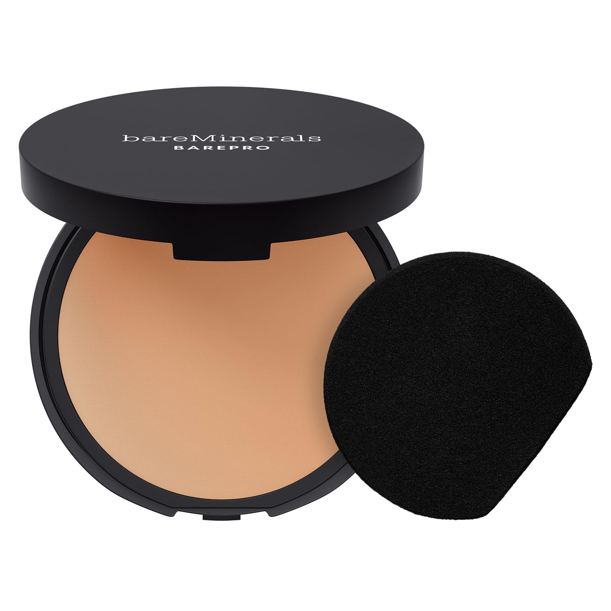 bareMinerals compact closed front view showing sleek packaging and portability