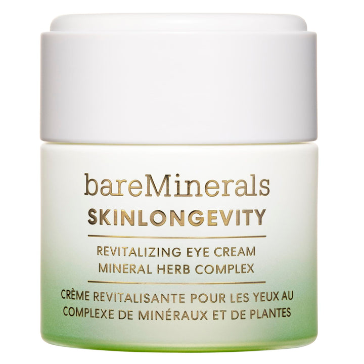 bareMinerals front packaging showing Skinlongevity benefits and clean formula