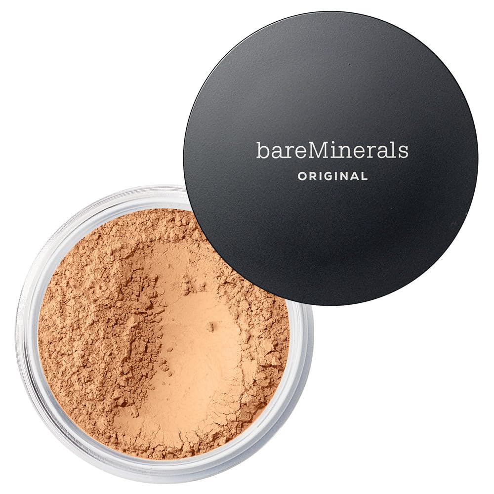 bareMinerals front packaging showing Tan Nude 17 and vegan claim for easy choice