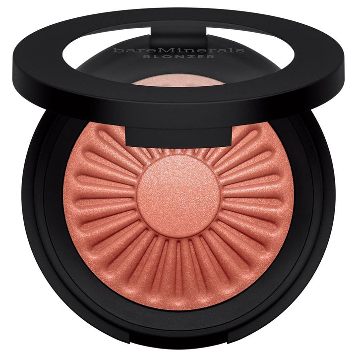 bareMinerals front pan Kiss of Copper showing shade and packaging benefits