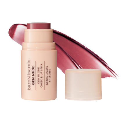 bareMinerals stick front view showing Merlot shade and easy application benefit