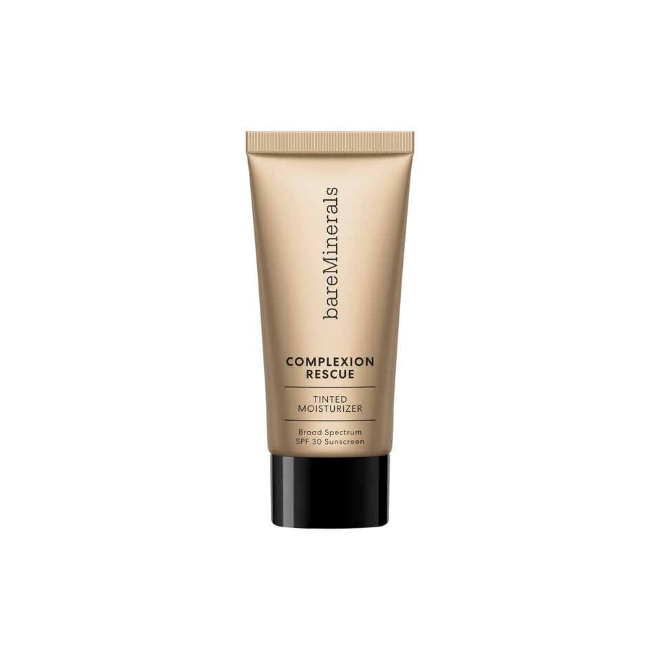bareMinerals front tube showing product name and travel size, clear branding and convenience