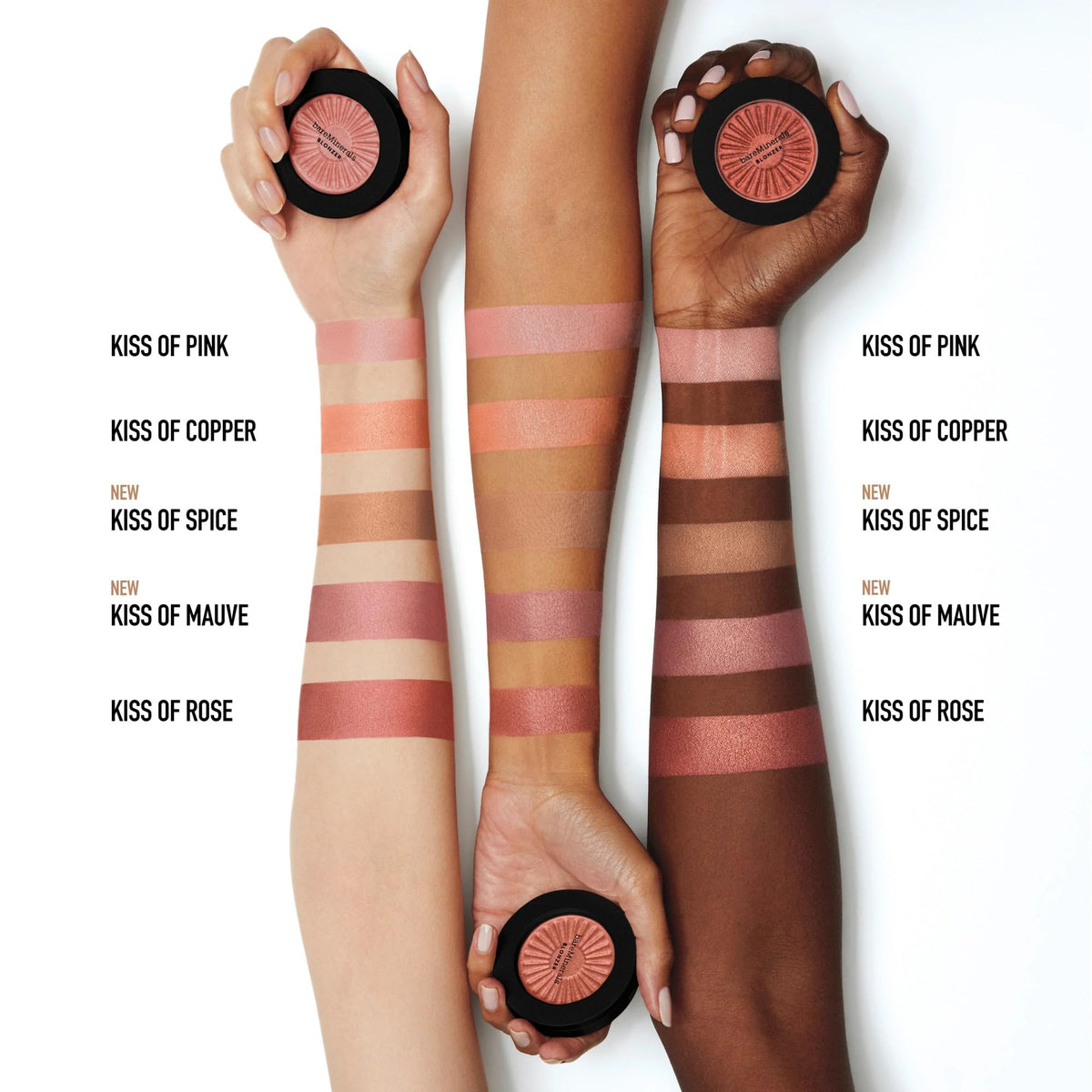 bareMinerals blonzer applied with fluffy brush demonstrating seamless blending benefit