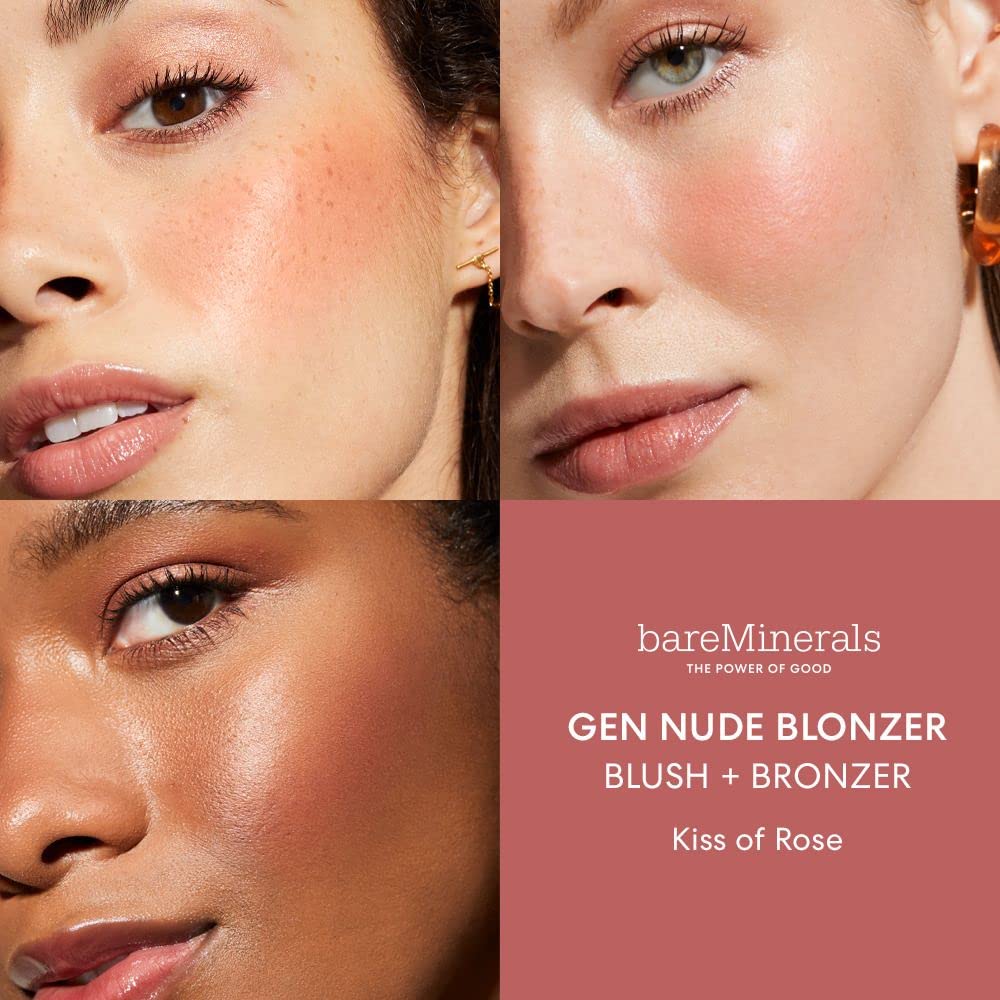bareMinerals swatch of Kiss of Rose on arm showing buildable rosy-bronze color