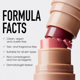 bareMinerals ingredient label of Gen Nude Dew emphasizing acai palm and moisturizing actives