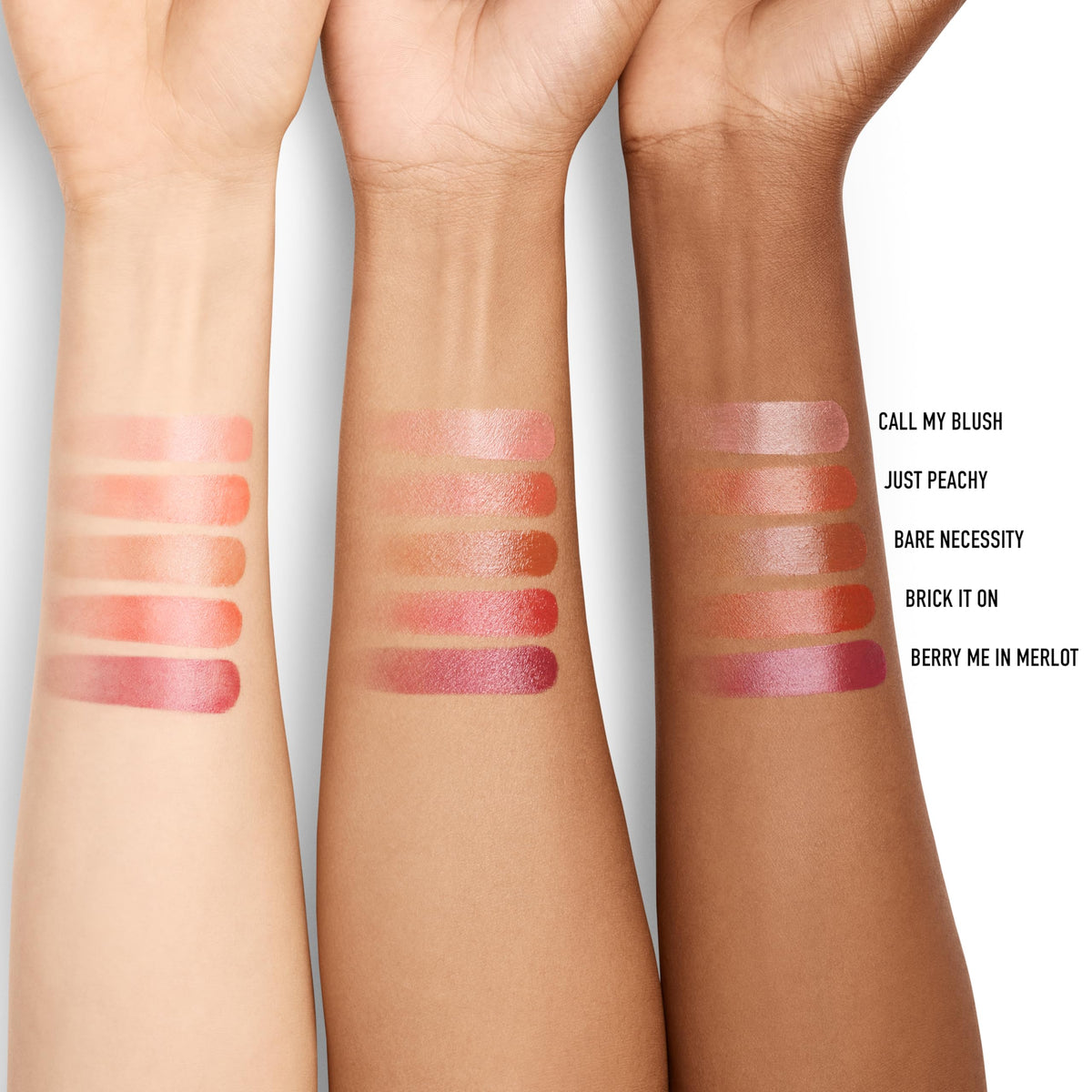 bareMinerals swatch of Gen Nude Dew on arm showing buildable color and dewy finish
