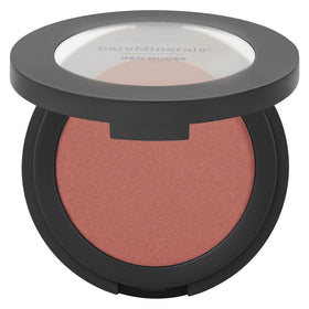 bareMinerals compact front view showing sleek blush packaging and easy storage