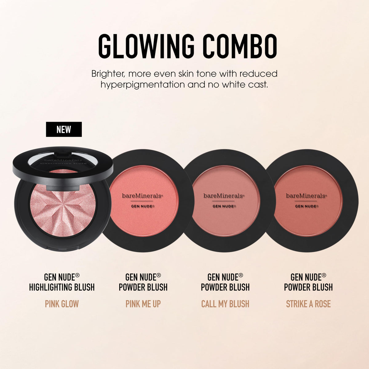 bareMinerals lifestyle portrait wearing blush for everyday soft-focus radiance