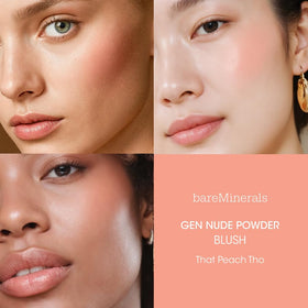 bareMinerals powder pan close-up highlighting silky texture and blendability benefit