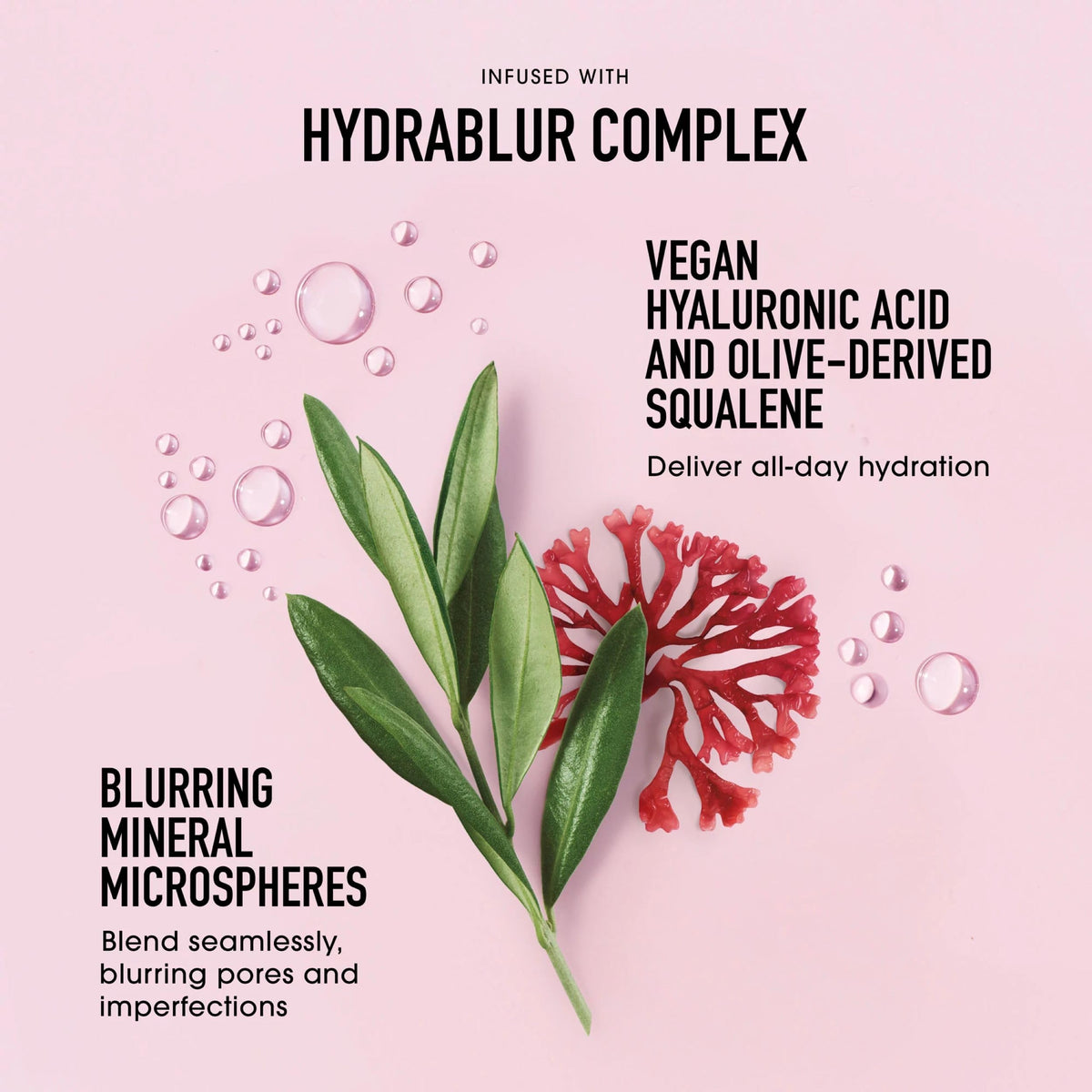 bareMinerals hyaluronic acid and squalane ingredient visual highlighting hydration benefits