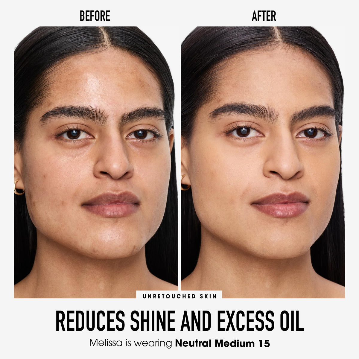 bareMinerals jar open with sifter revealing powder, helps tidy application