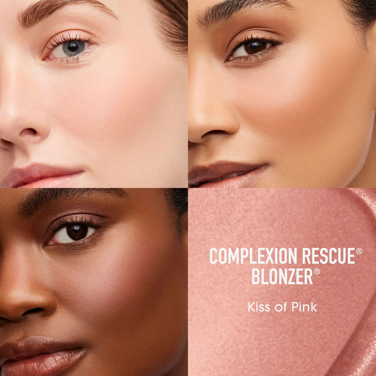bareMinerals Kiss of Pink gel-cream texture close-up highlighting blendable luminous finish