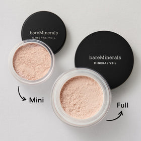 bareMinerals lifestyle shot in makeup bag showing everyday, camera-ready finish