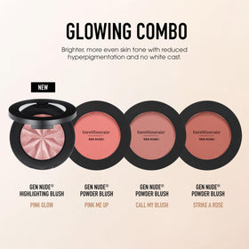 bareMinerals lifestyle model wearing blush showing natural flushed effect