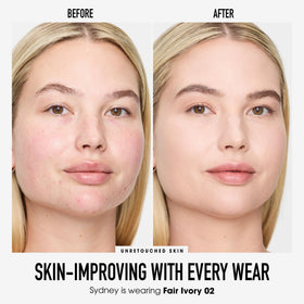 bareMinerals powder texture close-up highlighting silky, blendable finish