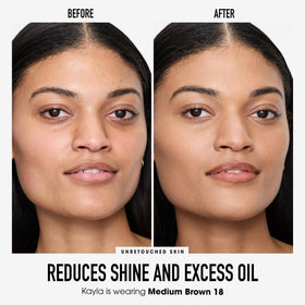 bareMinerals loose powder texture close-up highlights smooth matte finish