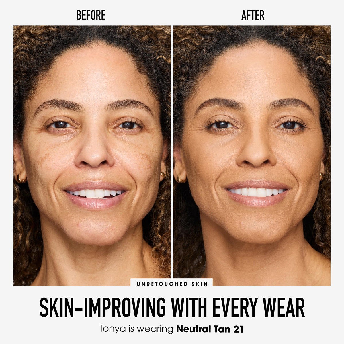 bareMinerals loose powder texture close-up highlighting lightweight luminous finish