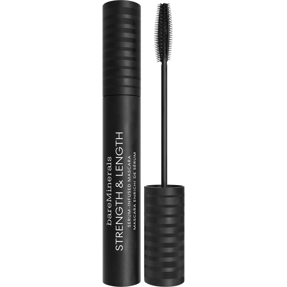 bareMinerals mascara front tube showing sleek packaging and clear branding for easy shelf recognition