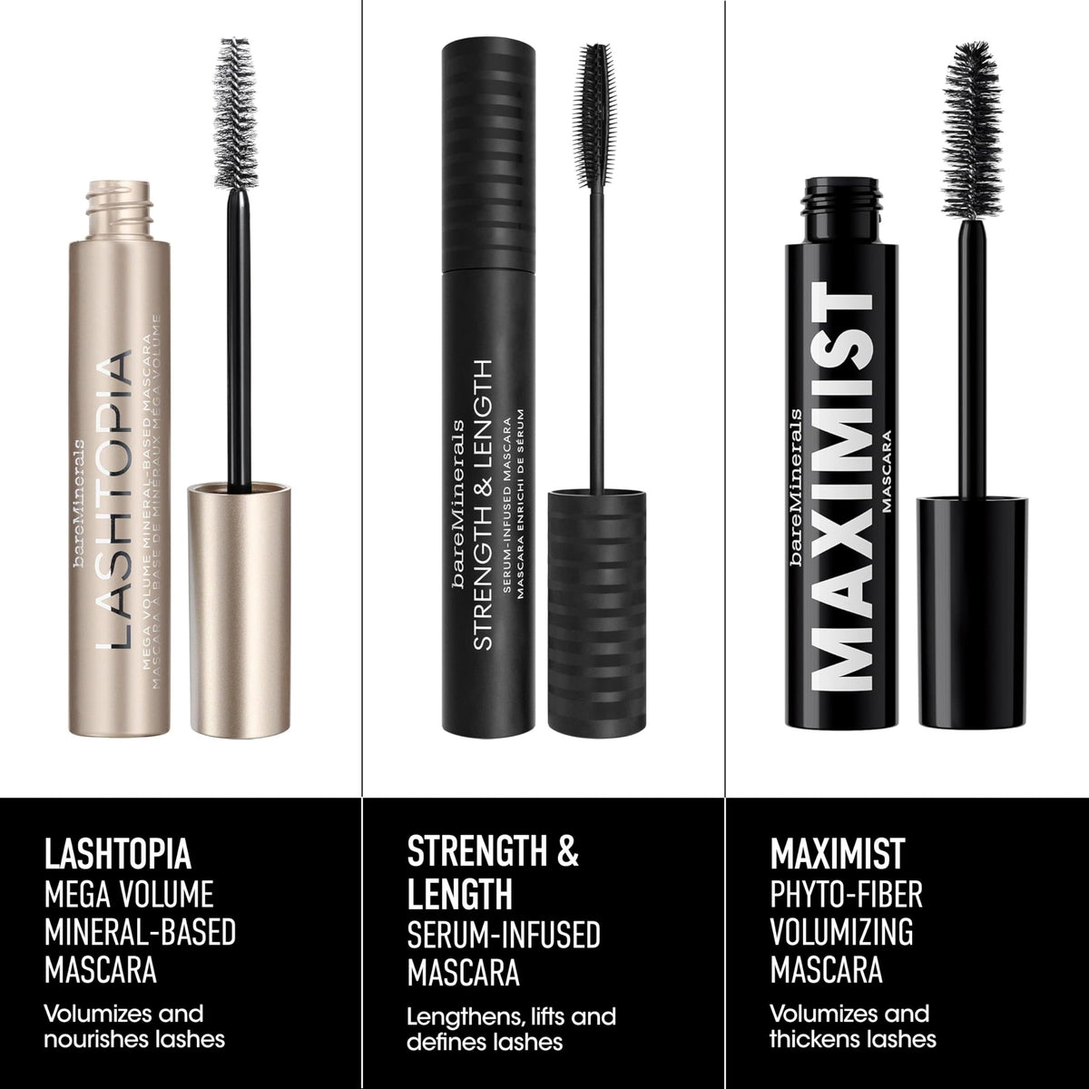 bareMinerals tube next to a ruler for size and scale comparison, showing full-size mascara dimensions