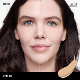 bareMinerals texture swipe of tint illustrating matte finish and blendability