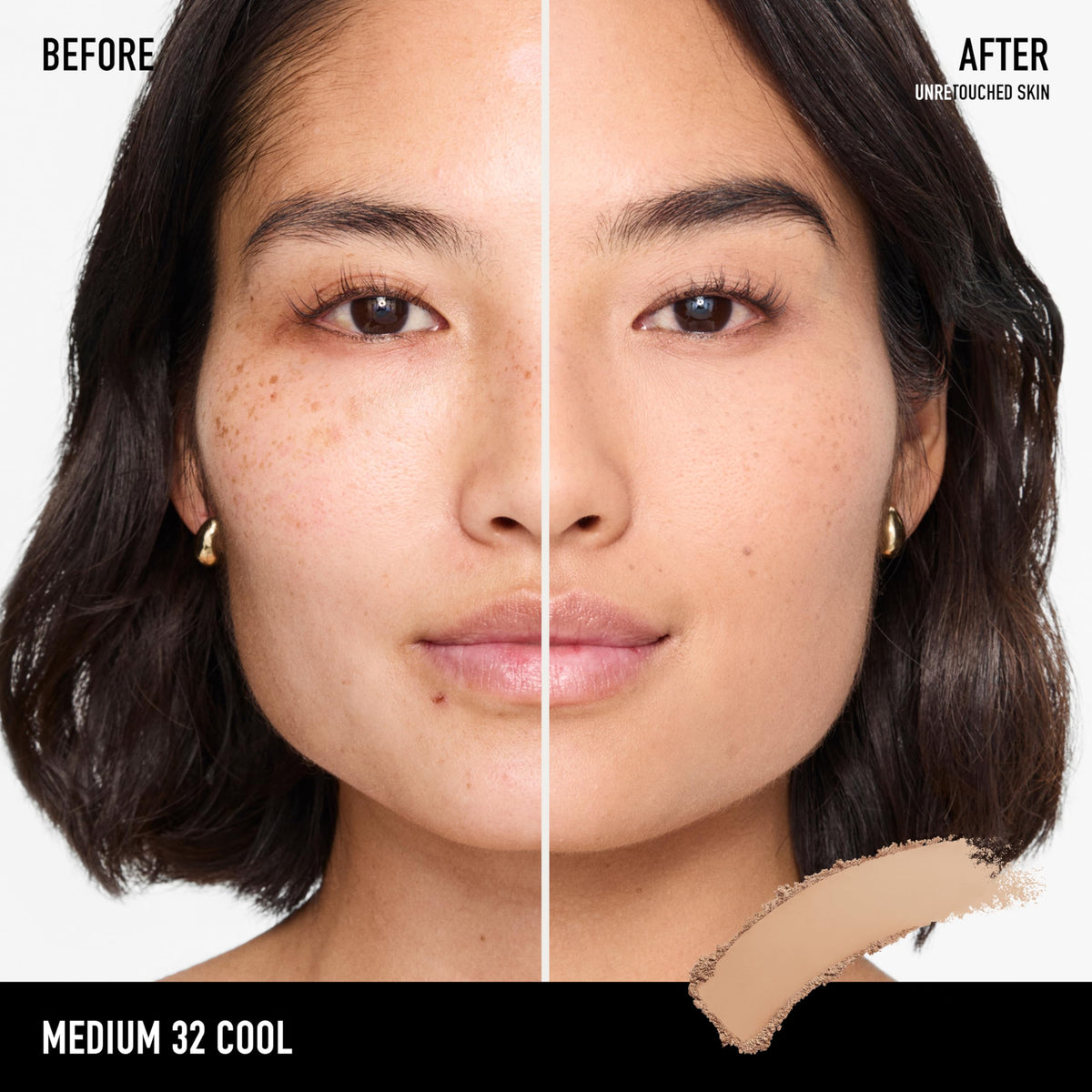 bareMinerals open compact displaying pressed powder and built-in mirror for touch-ups