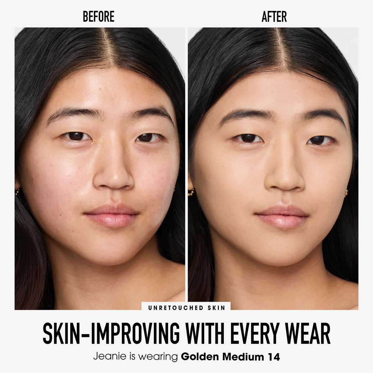 bareMinerals open jar texture close-up revealing fine mineral powder and luminous finish