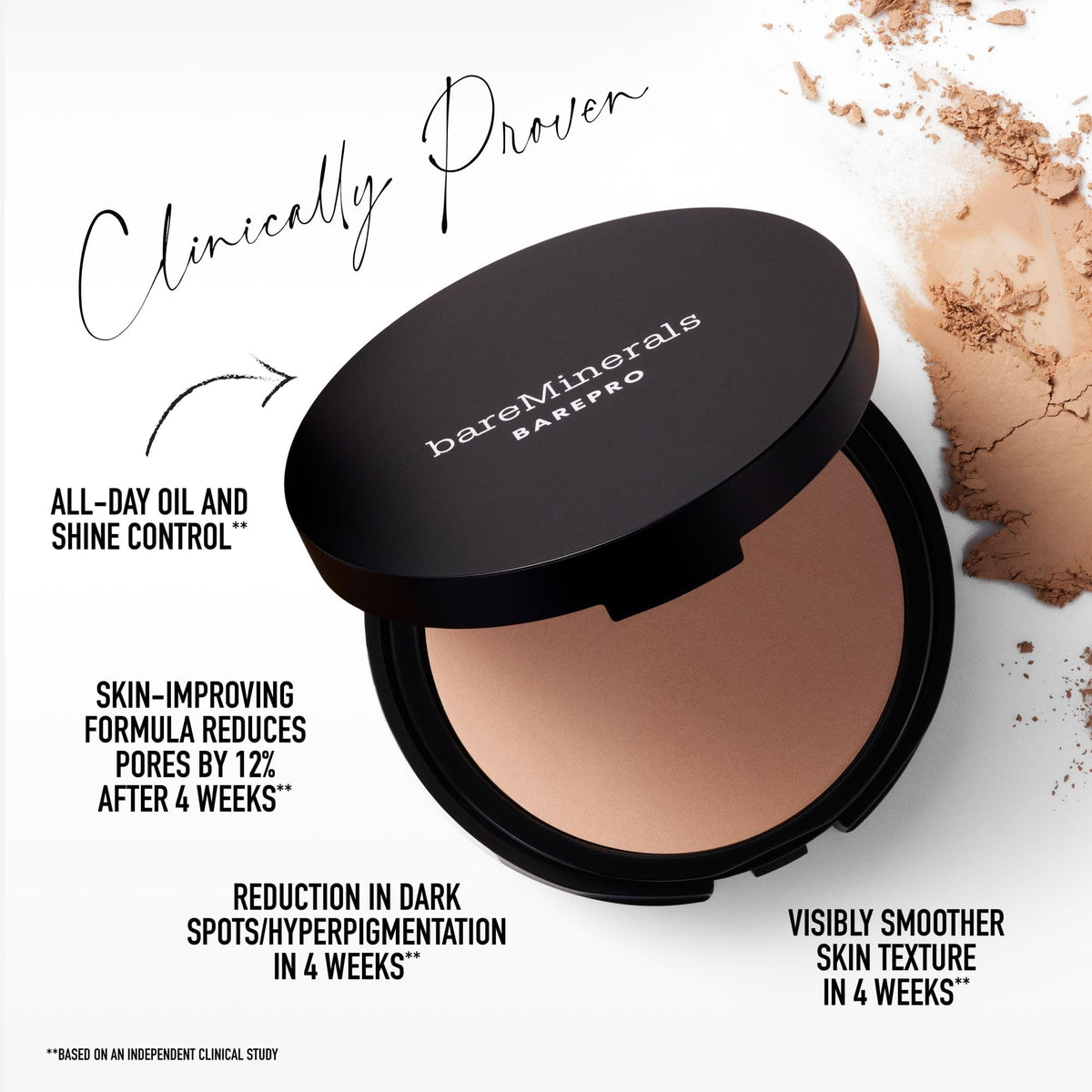 bareMinerals close-up of powder texture highlighting fine, blendable finish