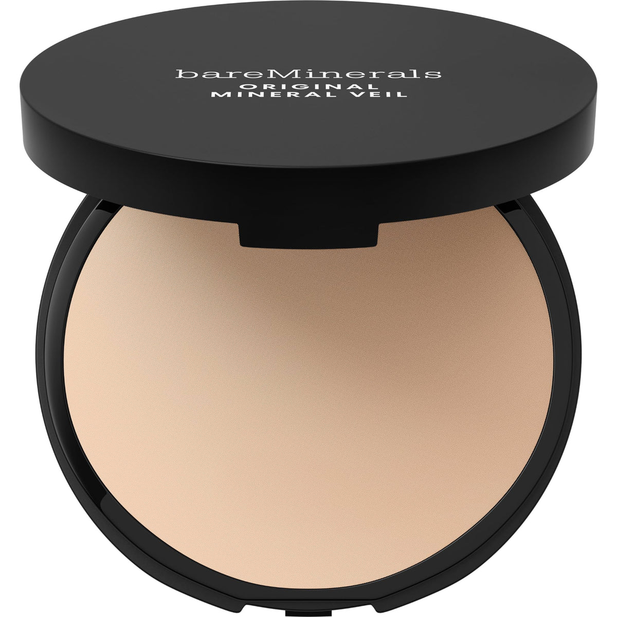 bareMinerals pressed compact front showing sleek packaging and travel-ready design