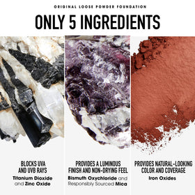 bareMinerals foundation next to coin for true size comparison