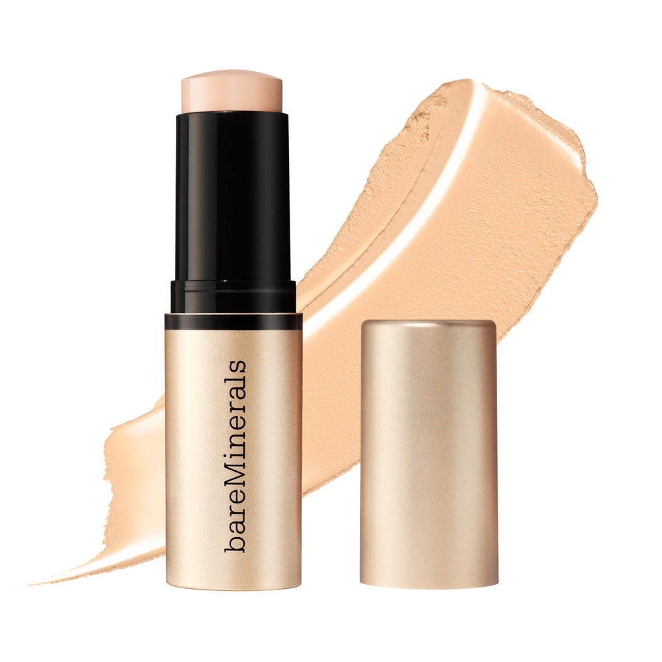 bareMinerals product front packaging showing stick and shade label for easy selection