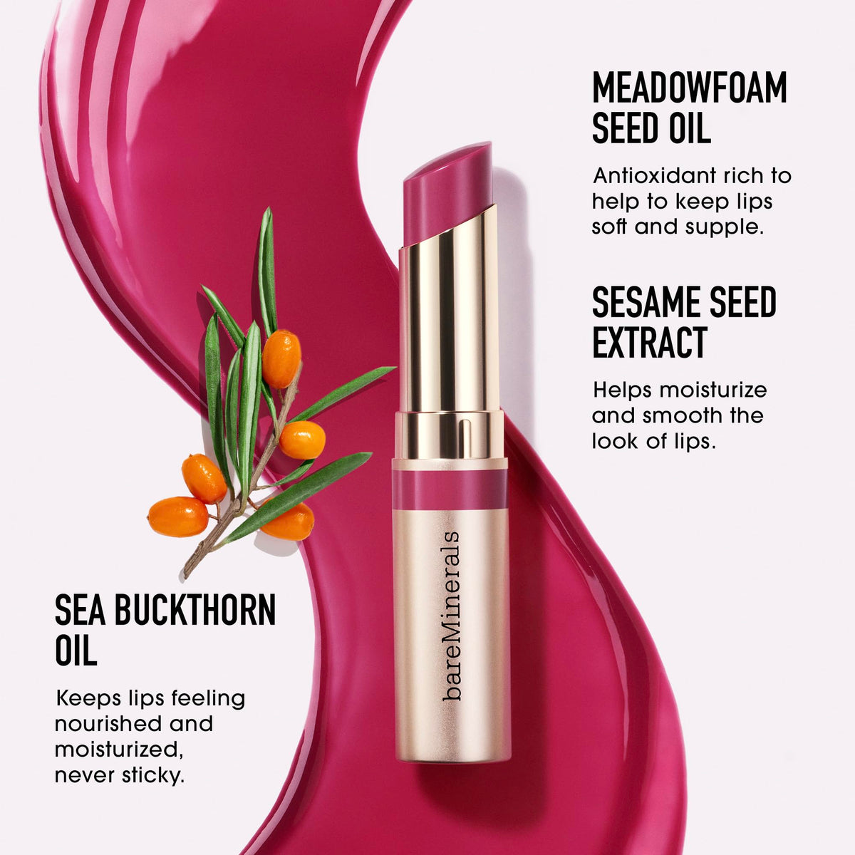 bareMinerals Soul next to a coin illustrating compact size and on-the-go convenience
