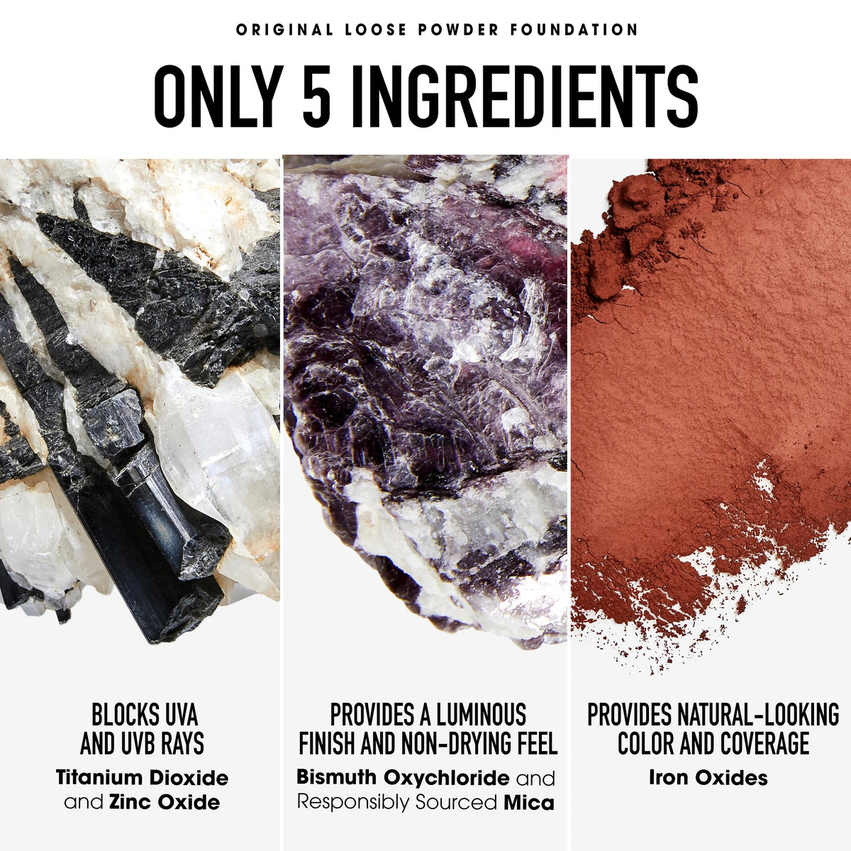 bareMinerals SPF label detail, everyday sun protection benefit