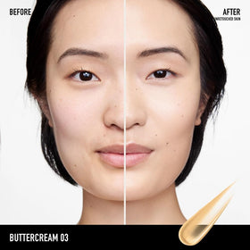 bareMinerals swatch on arm Buttercream 03 demonstrating shade match and blendability