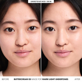 bareMinerals swatch of AD Buttercream 03 on arm demonstrating natural luminous coverage