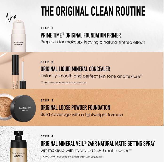 bareMinerals swatch on skin arm medium beige reveals true shade match and soft-focus result