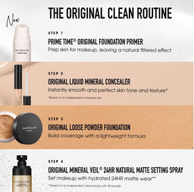 bareMinerals swatch on skin arm medium beige reveals true shade match and soft-focus result