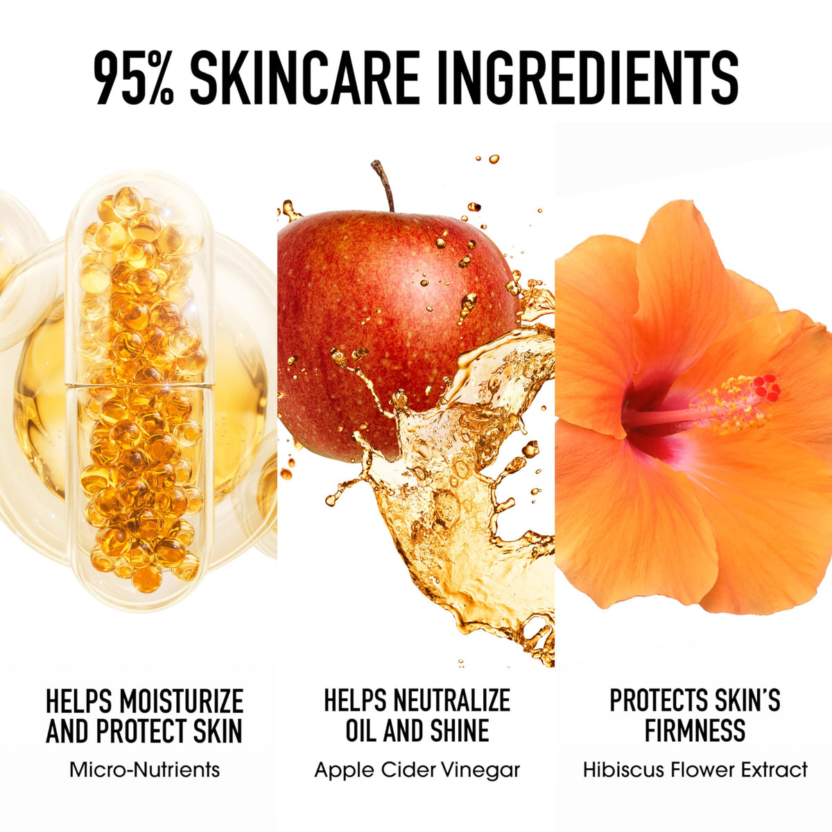 bareMinerals texture before and after demonstrating blurred pores benefit