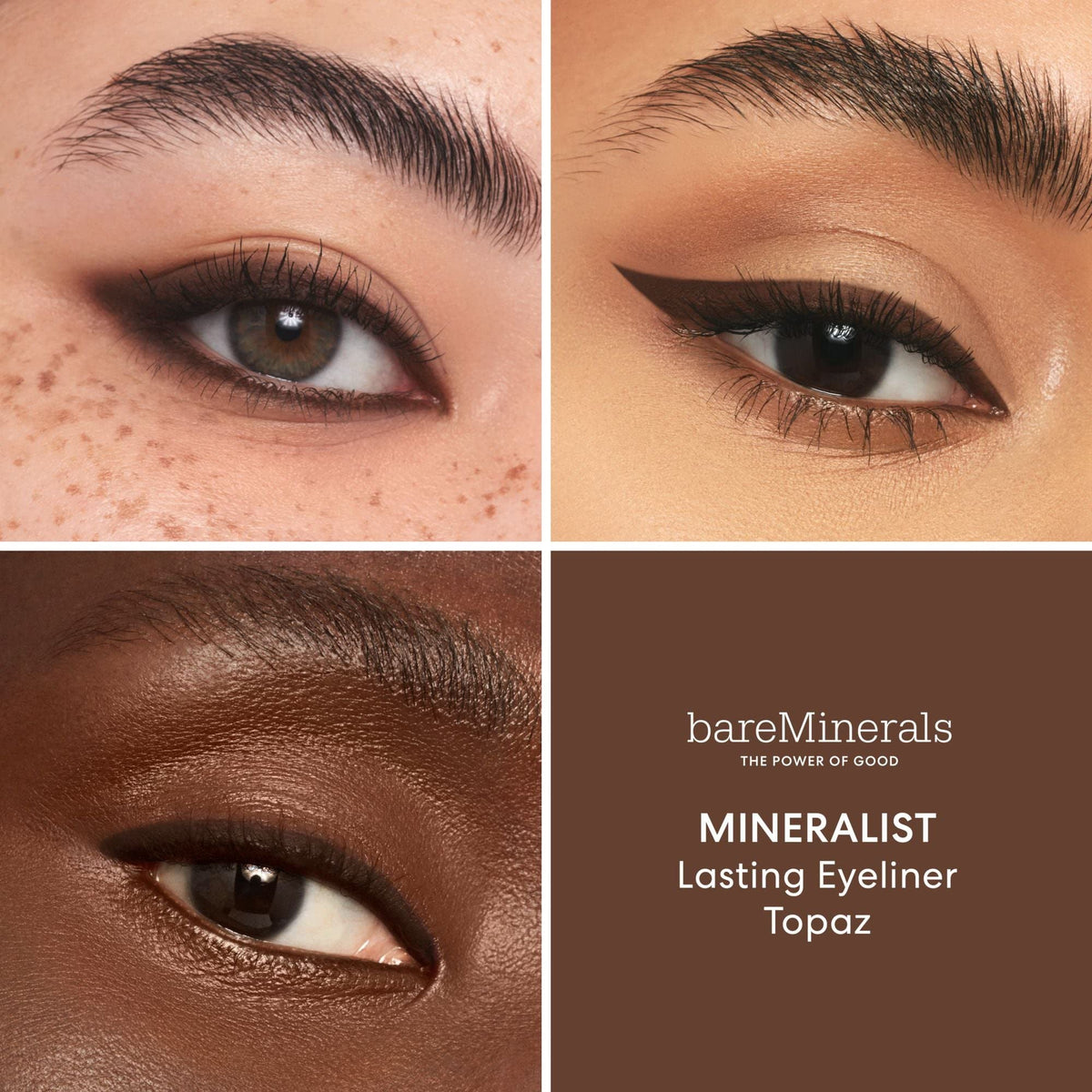 bareMinerals topaz texture stroke on skin showing rich pigment payoff benefit