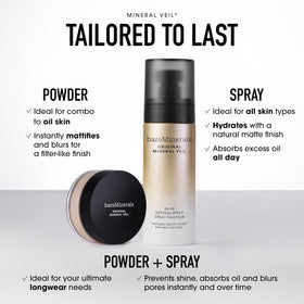 bareMinerals travel-ready flatlay showing compact design and portability