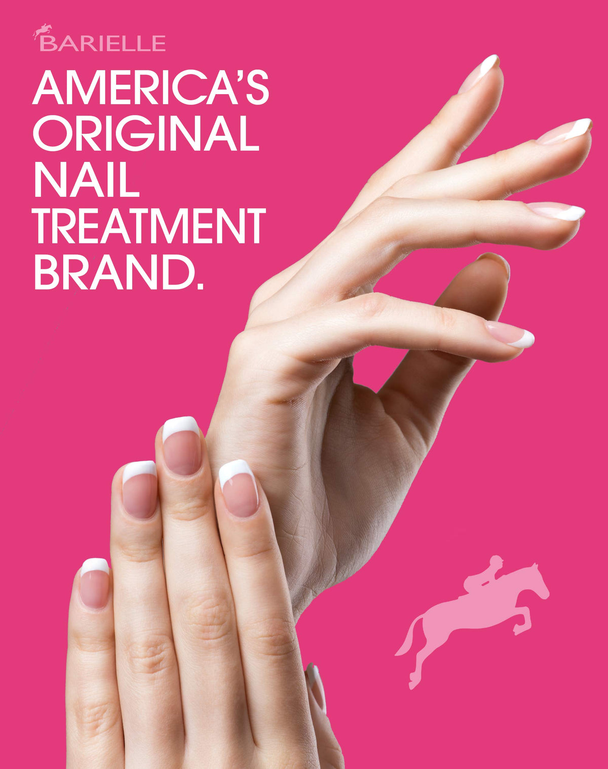 BARIELLE applied on natural nail demonstrating strengthened, smoother look
