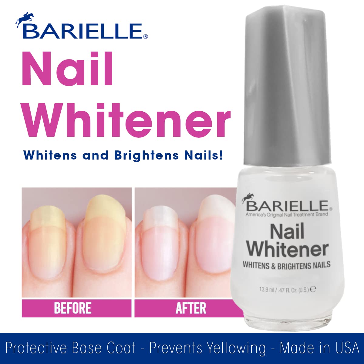 BARIELLE applicator brush applying tinted whitener for even coverage