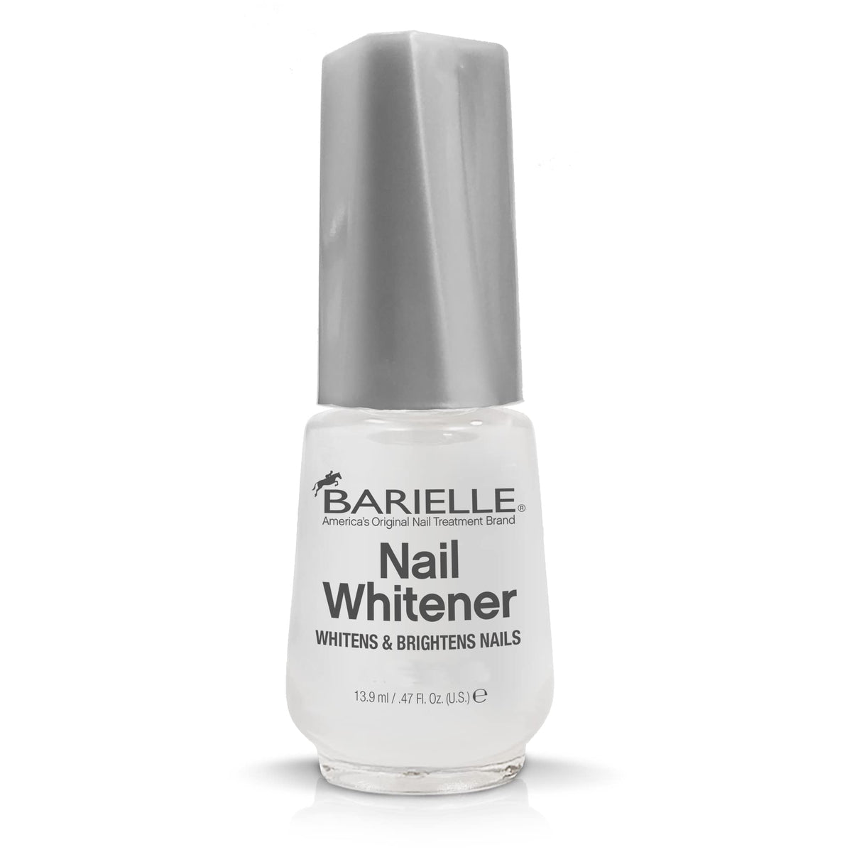 BARIELLE front bottle showing brightening nail whitener and label benefits