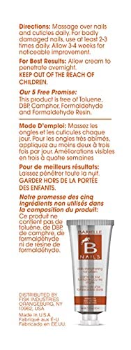 BARIELLE label close-up highlighting biotin and vitamin E benefits for nails