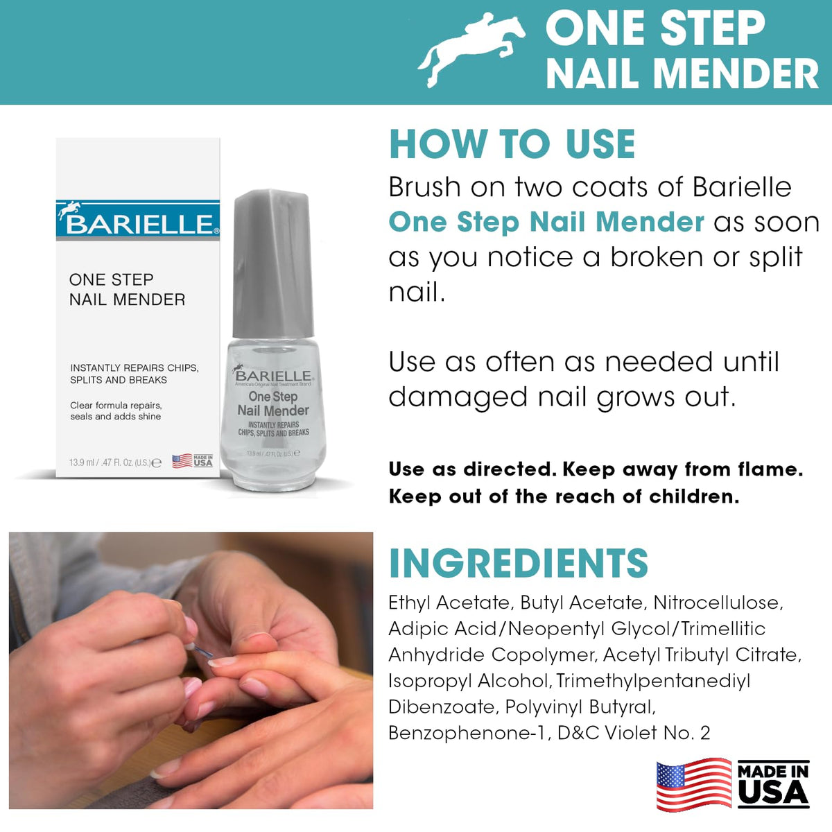 BARIELLE before and after nails demonstrating smoother, more even appearance