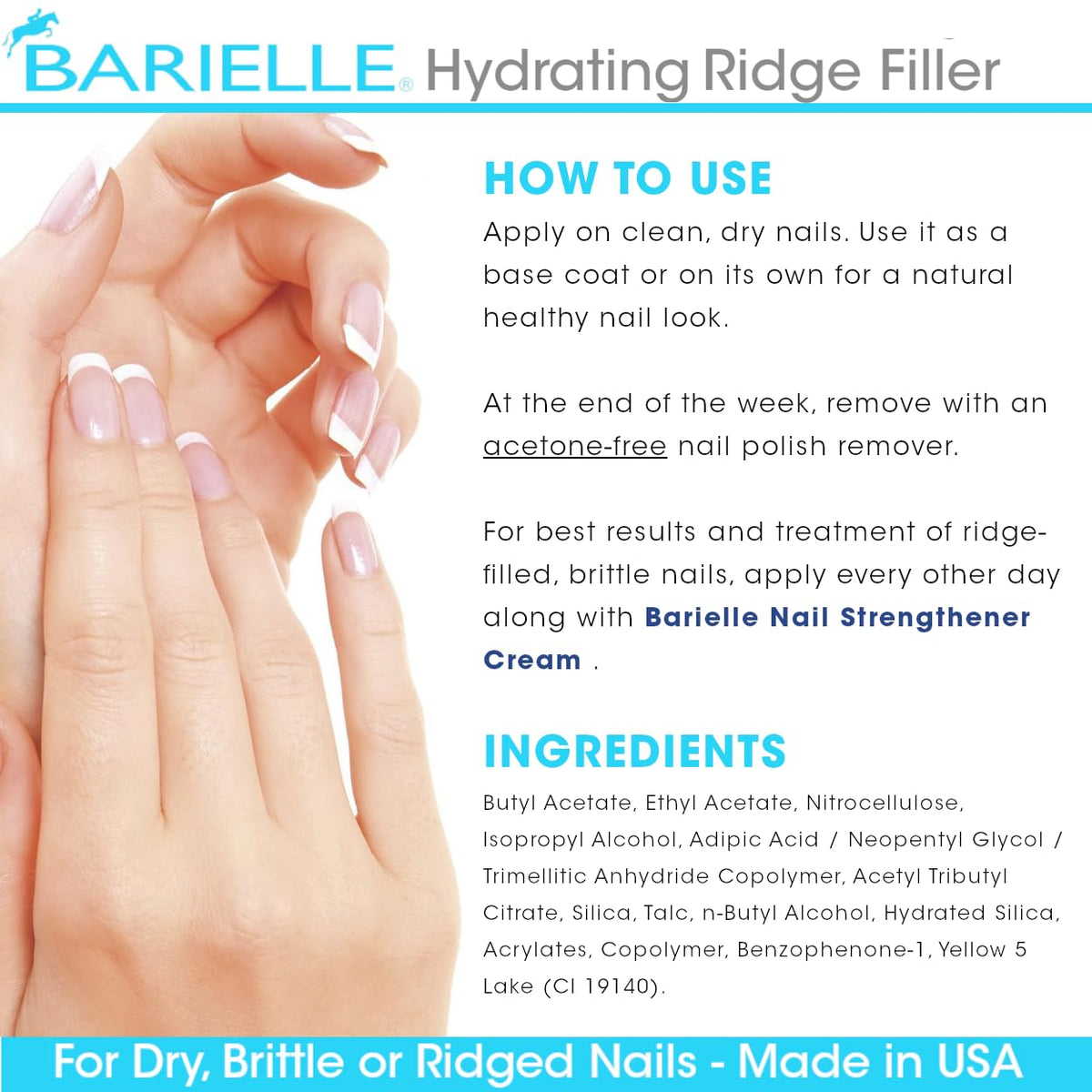 BARIELLE bottle next to ruler showing compact 0.5 ounce size
