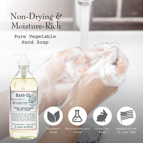 BARR-CO close-up lather texture demonstrating gentle moisturizing